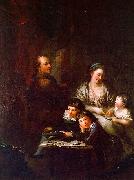  Anton  Graff The Artist's Family before the Portrait of Johann Georg Sulzer Sweden oil painting artist